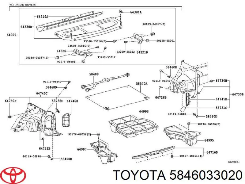Comprar 5846033020 Toyota Anilla de amarre de carga