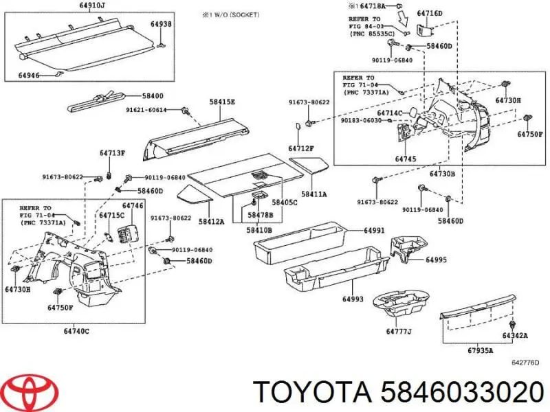 Anilla de amarre de carga Toyota 5846033020 precio, desde 21,03 EUR