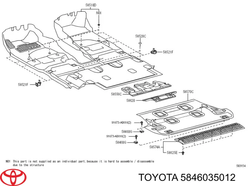 5846035012 Toyota