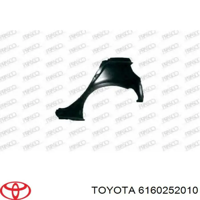 6160252010 Toyota guardabarros trasero izquierdo