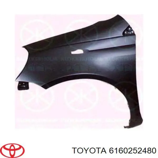 6160252360 Toyota guardabarros trasero izquierdo