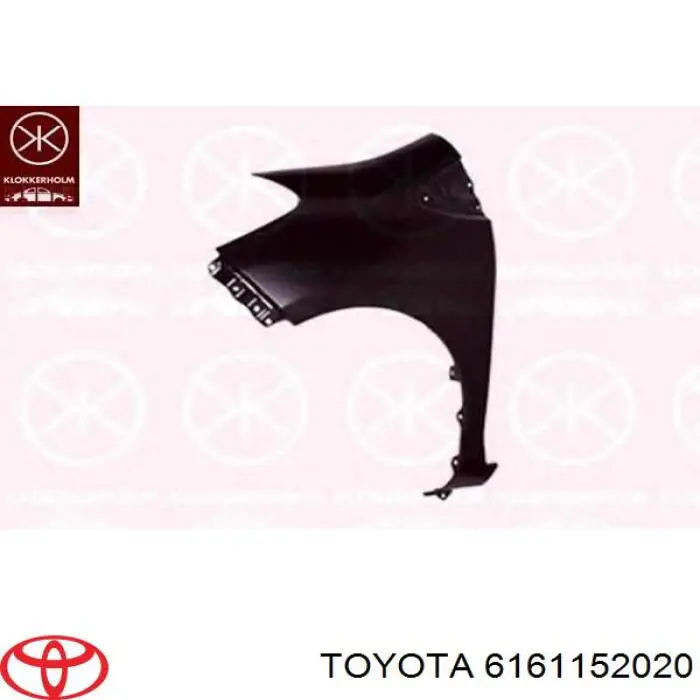 6161152020 Toyota guardabarros trasero derecho