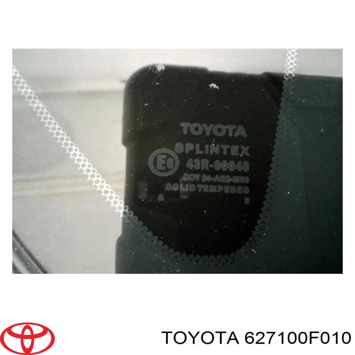 627100F010 Toyota ventanilla costado superior derecha (lado maletero)