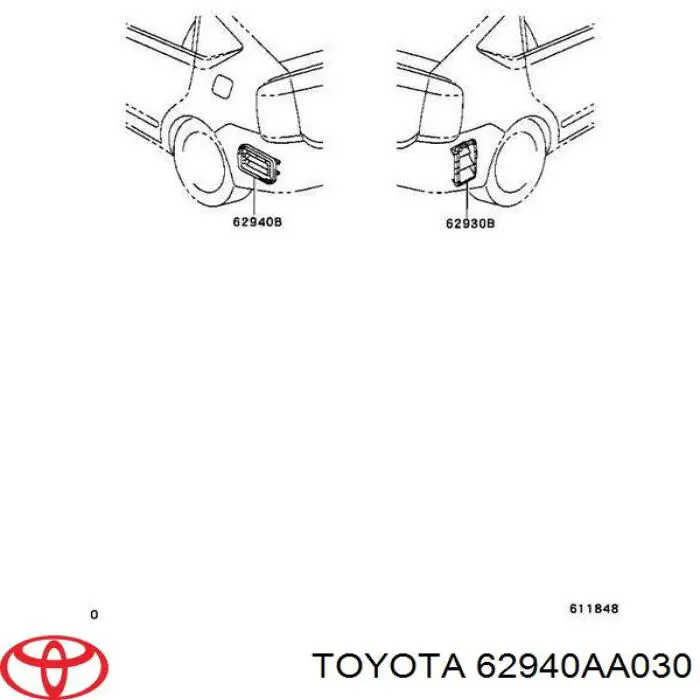 Rejilla aireadora de habitáculo trasera izquierda para Toyota Sienna (L2)
