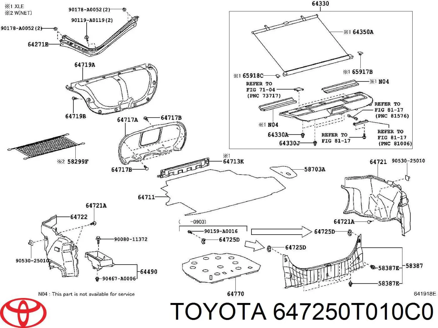 647250T010C0 Toyota