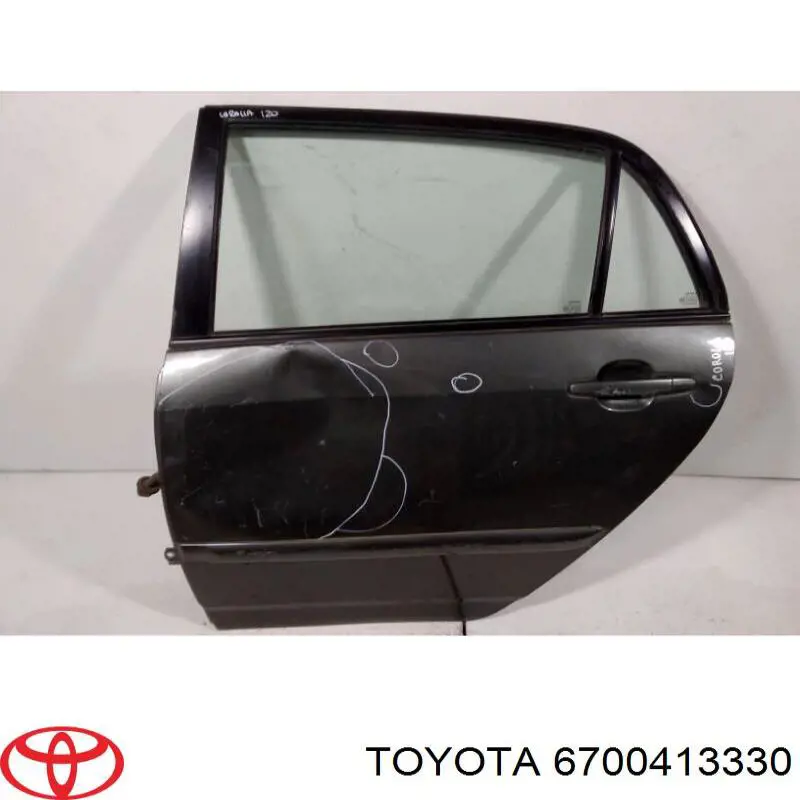 Puerta trasera izquierda para Toyota Corolla (E12U)