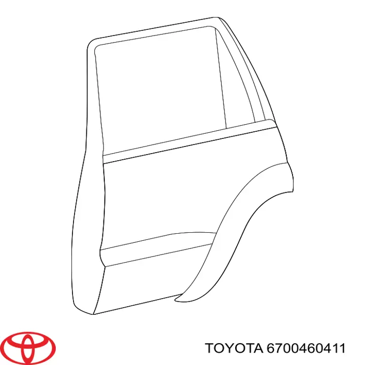 6700460411 Toyota puerta trasera izquierda