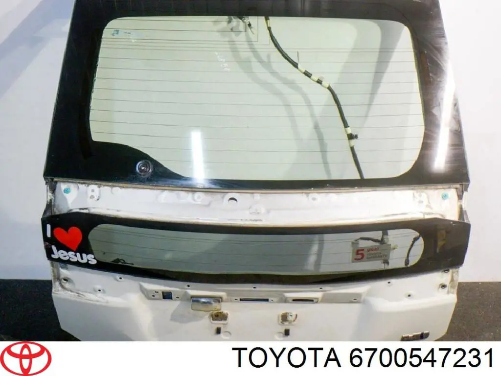 6700547231 Toyota puerta trasera de maletero (3/5a puerta trasera)