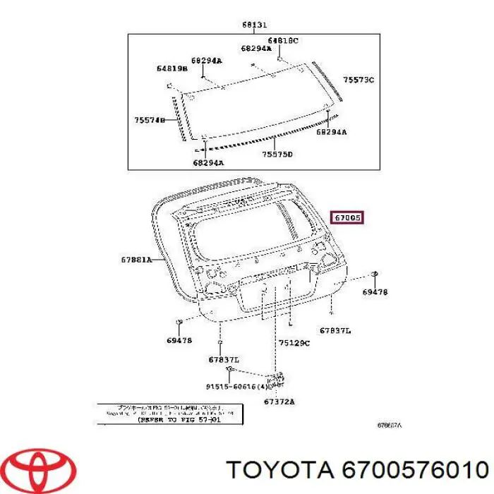 6700576010 Toyota