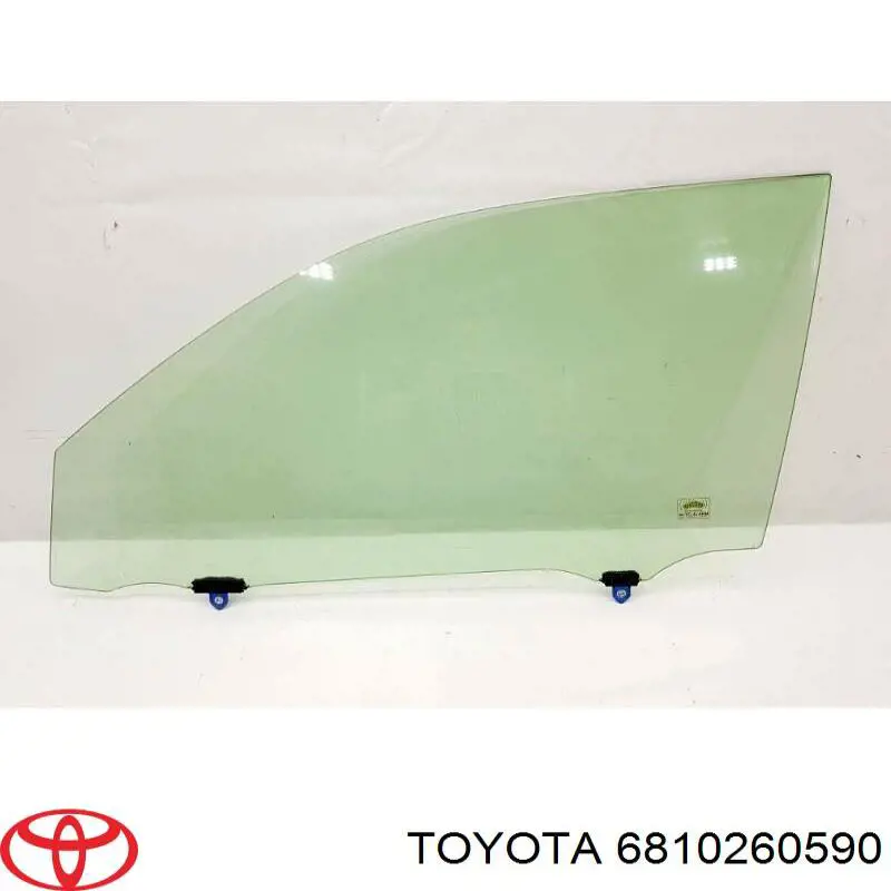 6810260590 Toyota luna de puerta delantera izquierda