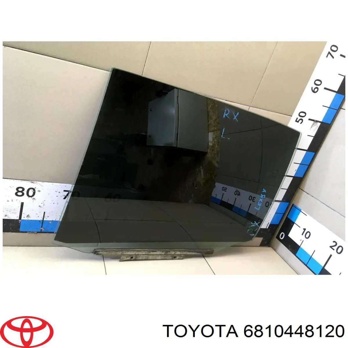 6810448120 Toyota luna de puerta trasera izquierda