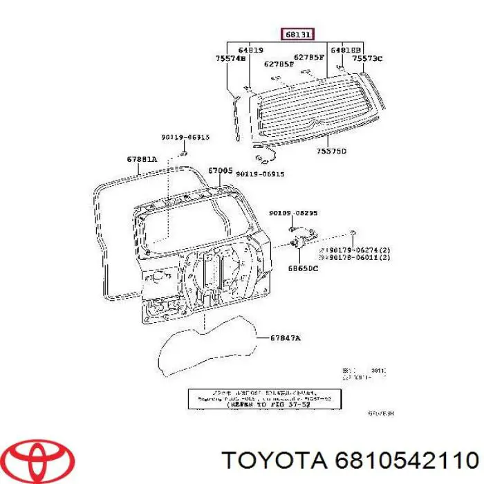 Luneta trasera para Toyota RAV4 (A3)