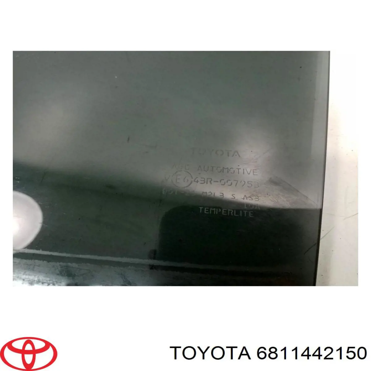 6811442150 Toyota luna de puerta trasera izquierda