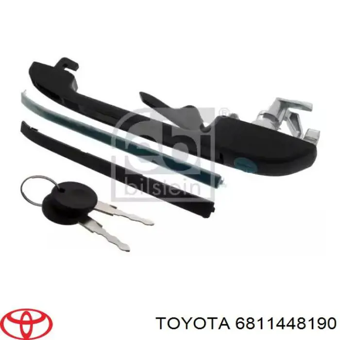 6811448190 Toyota luna de puerta trasera izquierda