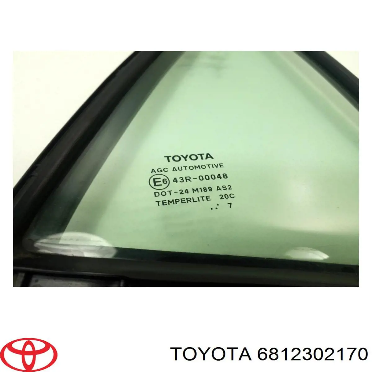 6812302170 Toyota ventanilla lateral de la puerta trasera derecha