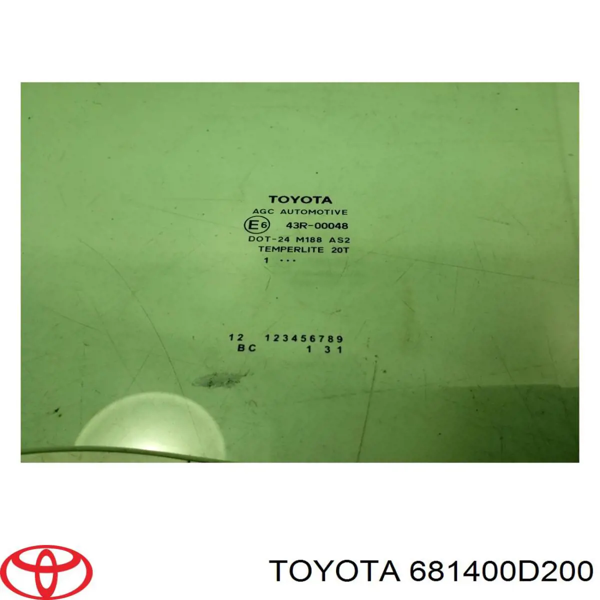 Luna lateral trasera izquierda para Toyota Yaris (P13)