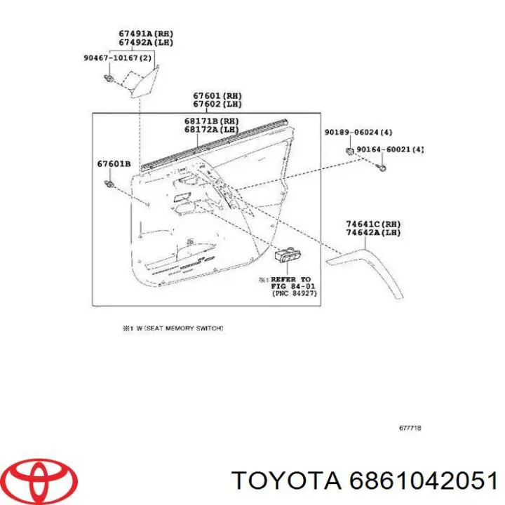 Limitador de apertura de puerta delantera Toyota 6861042051 precio, desde 32,37 EUR