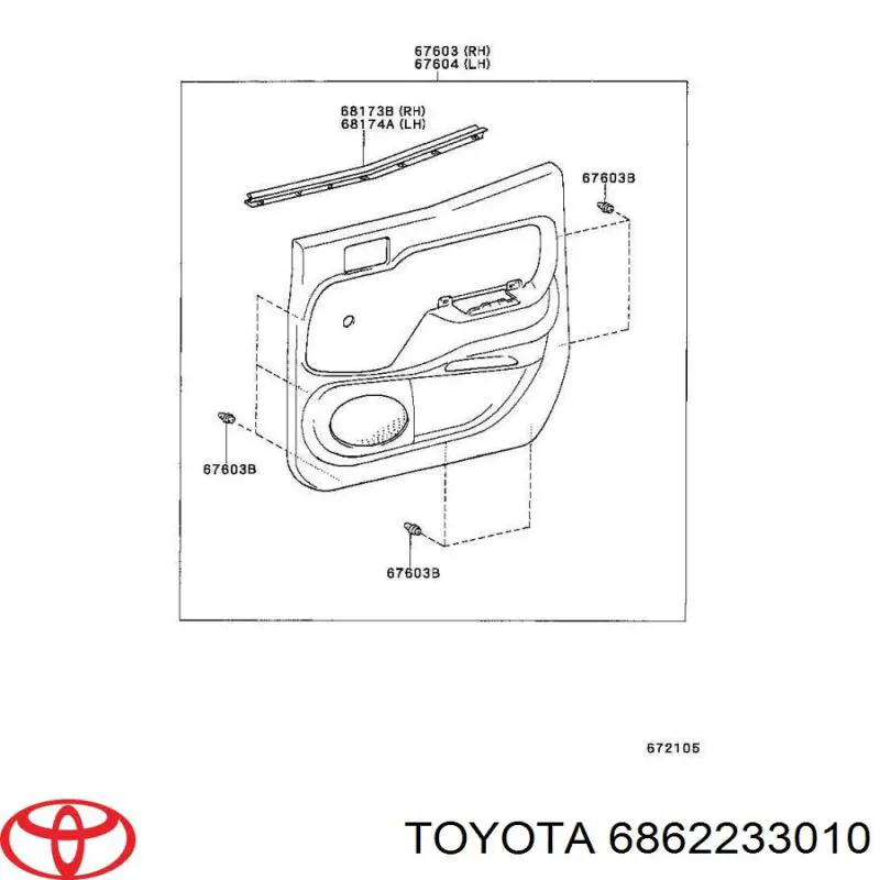  Toyota 6862233010 precio, desde 10,25 EUR