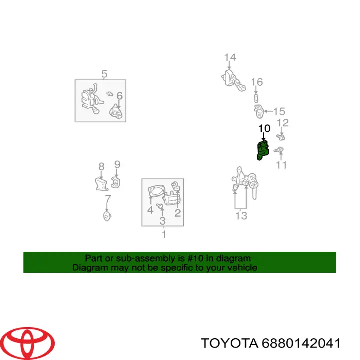 Bisagra de la tapa del maletero Toyota 6880142041 precio, desde 60,98 EUR