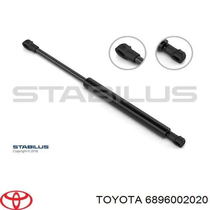 6896002020 Toyota amortiguador de maletero