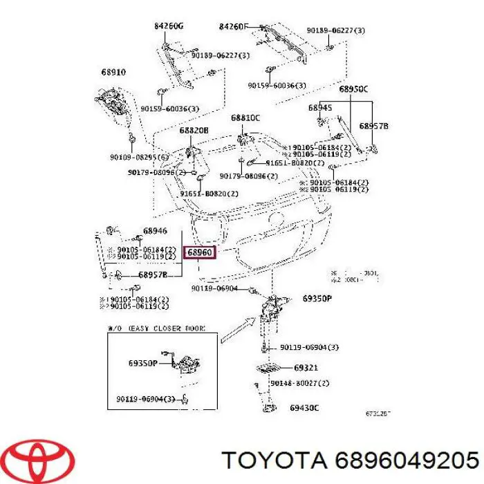 Amortiguador de maletero Toyota 6896049205 precio, desde 11,29 EUR