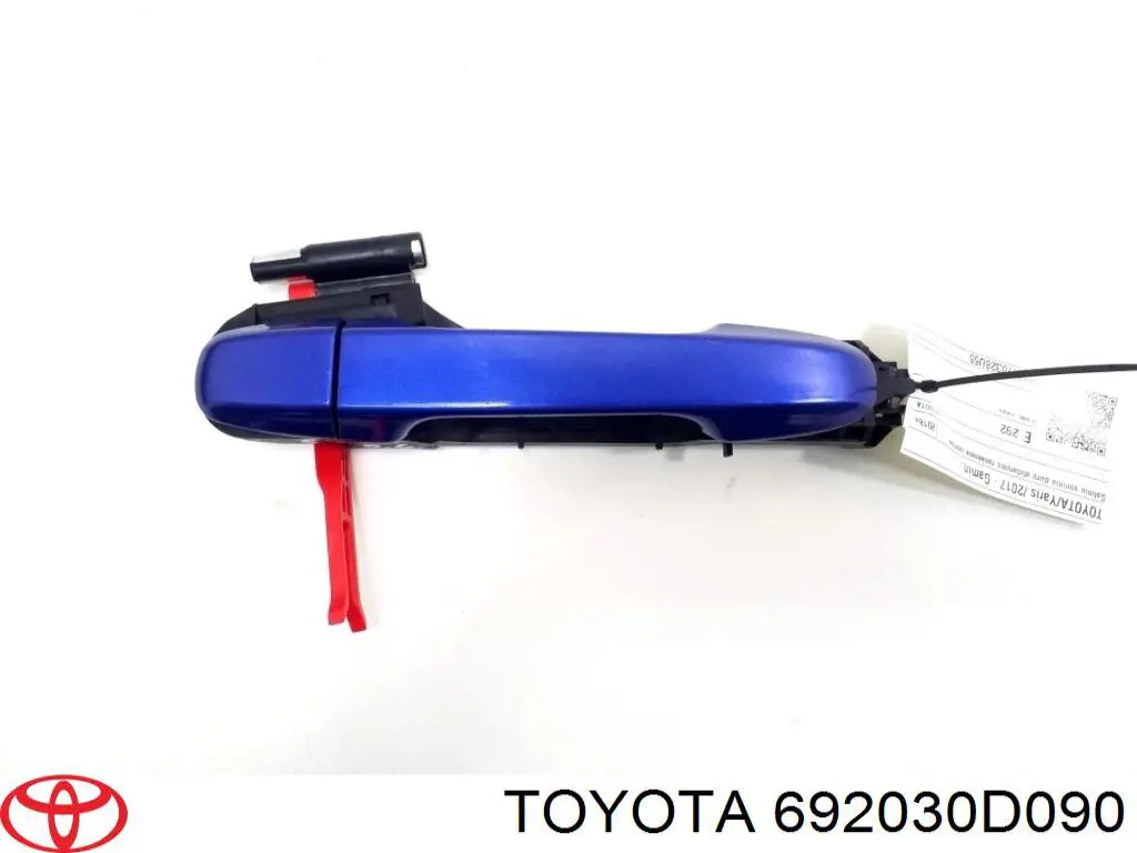 692030D090 Toyota Soporte de manija exterior de puerta trasera izquierda