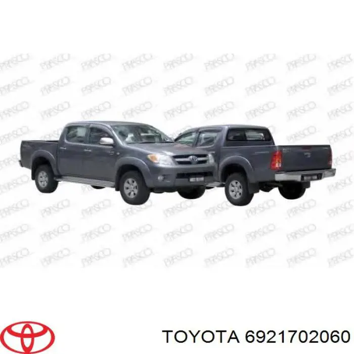 Tirador de puerta exterior delantero izquierda para Toyota Hilux (KUN25)