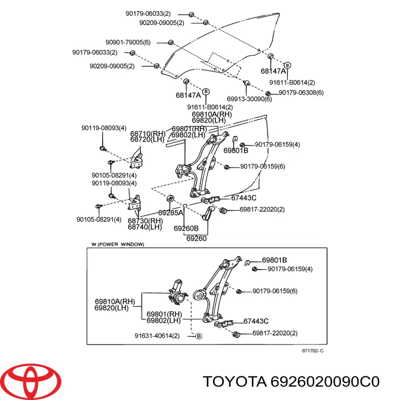 6926020090C0 Toyota