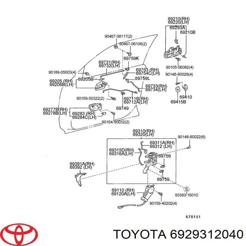 6929312040 Toyota