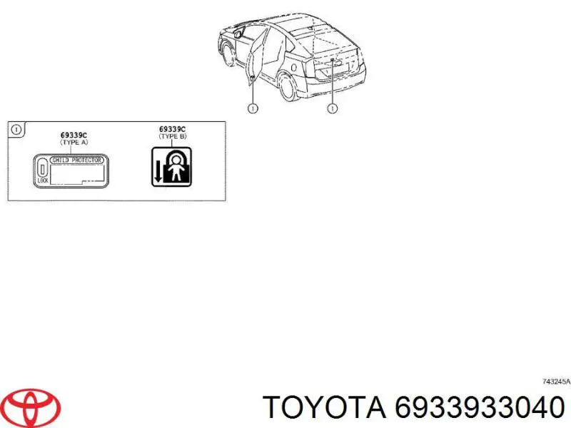 6933933040 Toyota