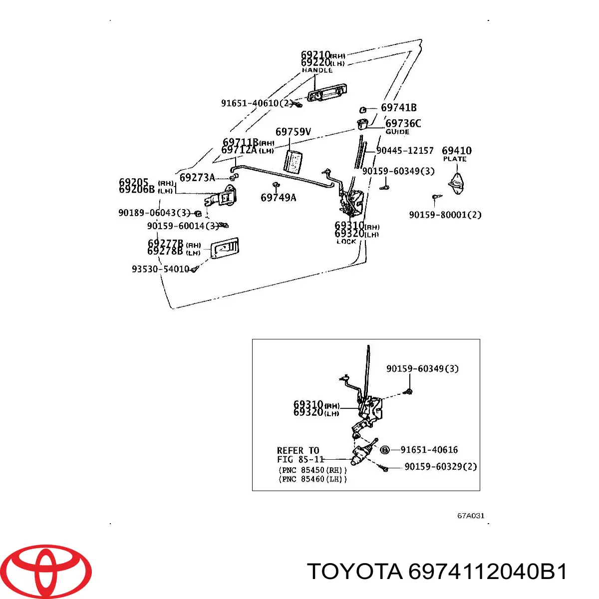 6974112040B1 Toyota