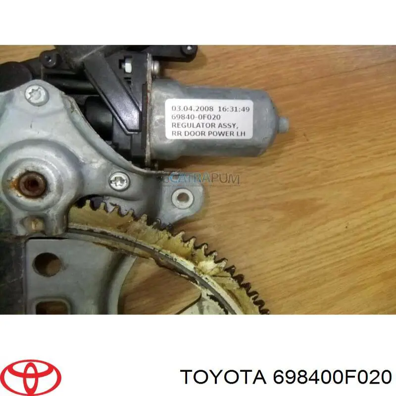 Mecanismo alzacristales, puerta trasera izquierda Toyota 698400F020