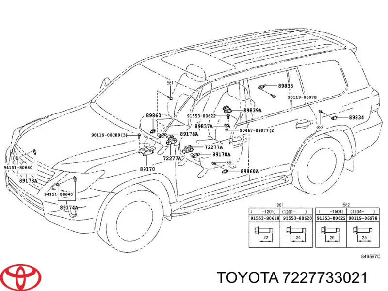 7227733021 Toyota