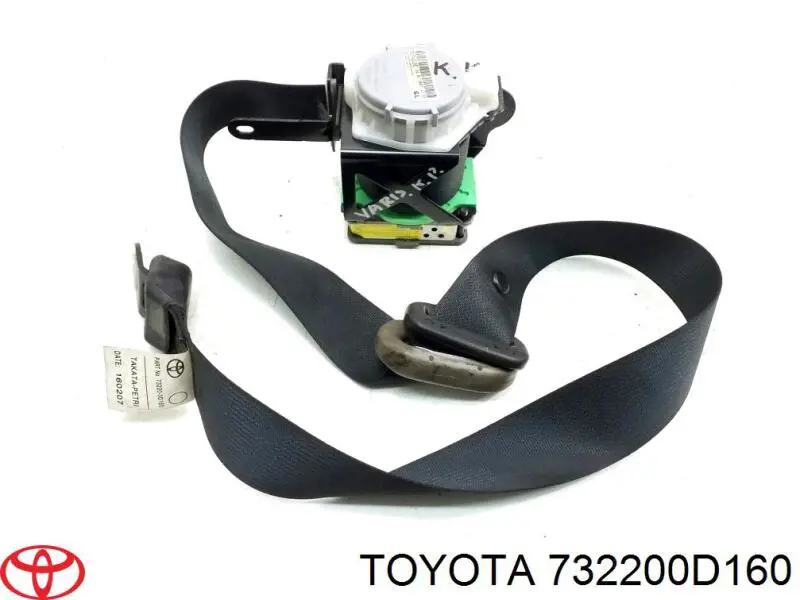732200D160 Toyota Cinturón de seguridad delantero izquierdo