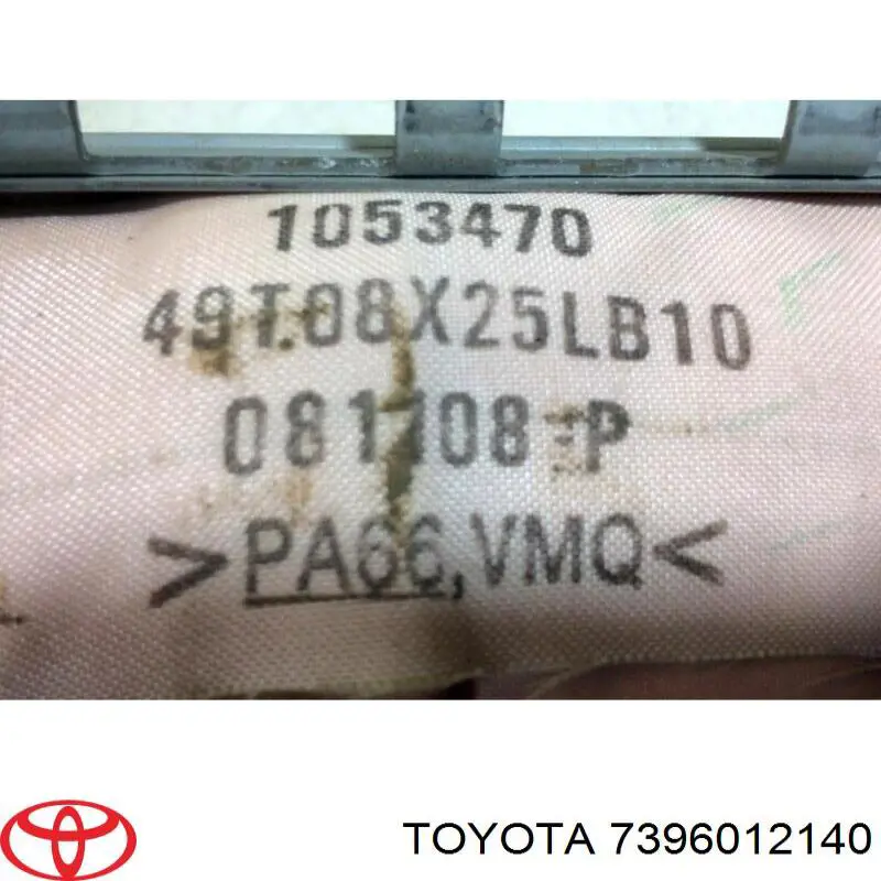 7396012430 Toyota airbag para pasajero
