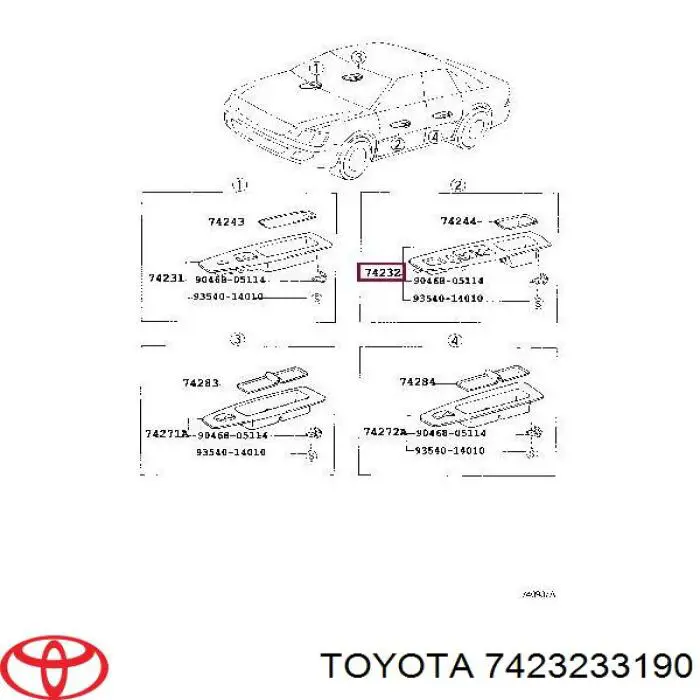 7423233190 Toyota