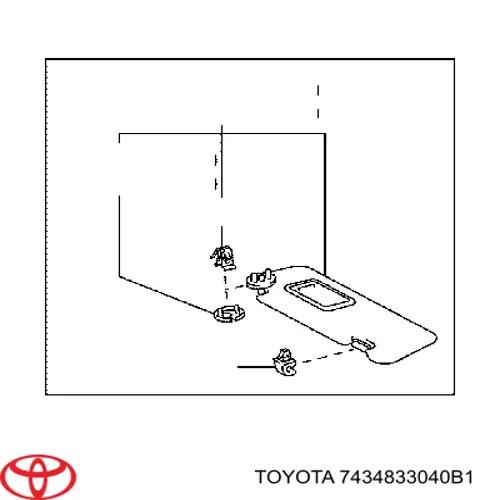 Retenedor de visera parasol Toyota 7434833040B1 precio, desde 8,77 EUR