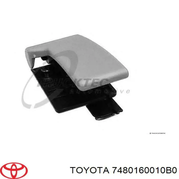 7480160010B0 Toyota moldura puerta trasera izquierda