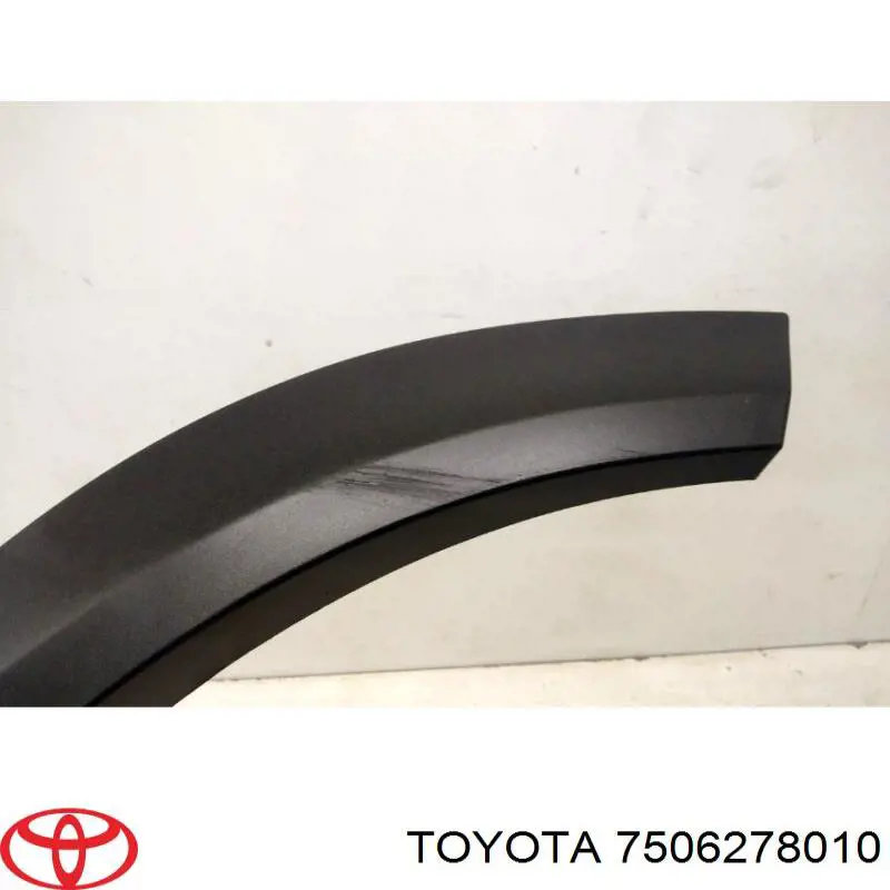 Moldura de puerta trasera izquierda Toyota 7506278010