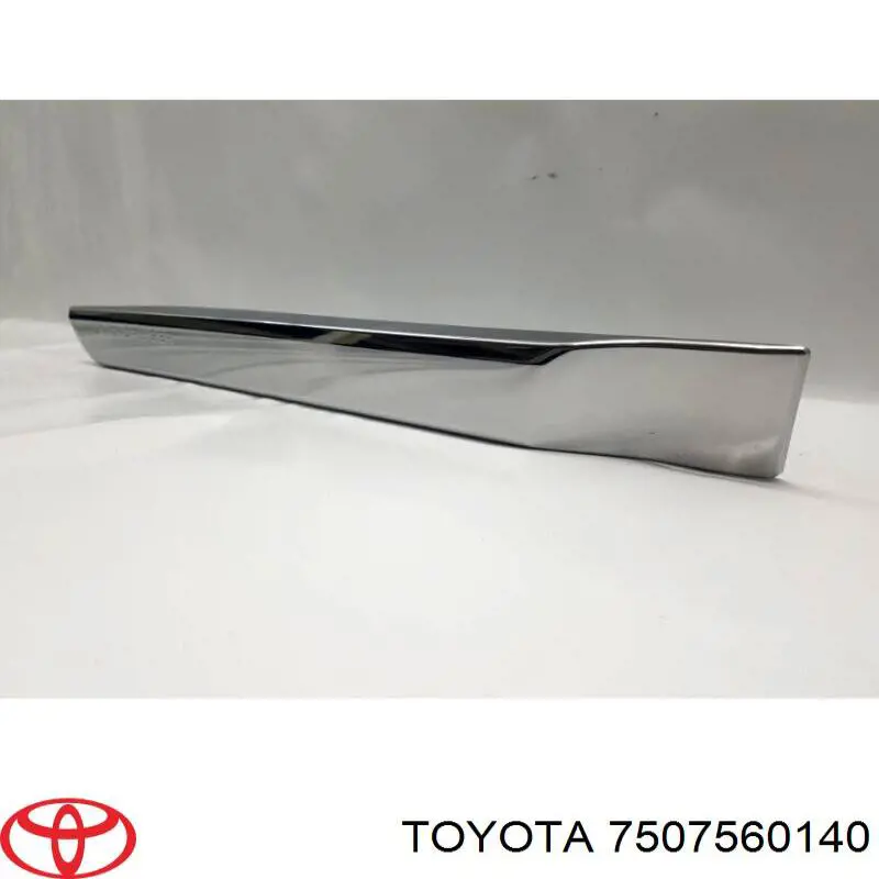 Moldura de la puerta trasera derecha Toyota 7507560140