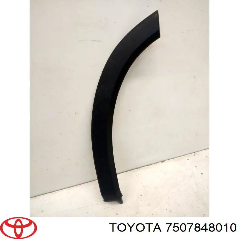 7507848010 Toyota moldura de puerta trasera izquierda