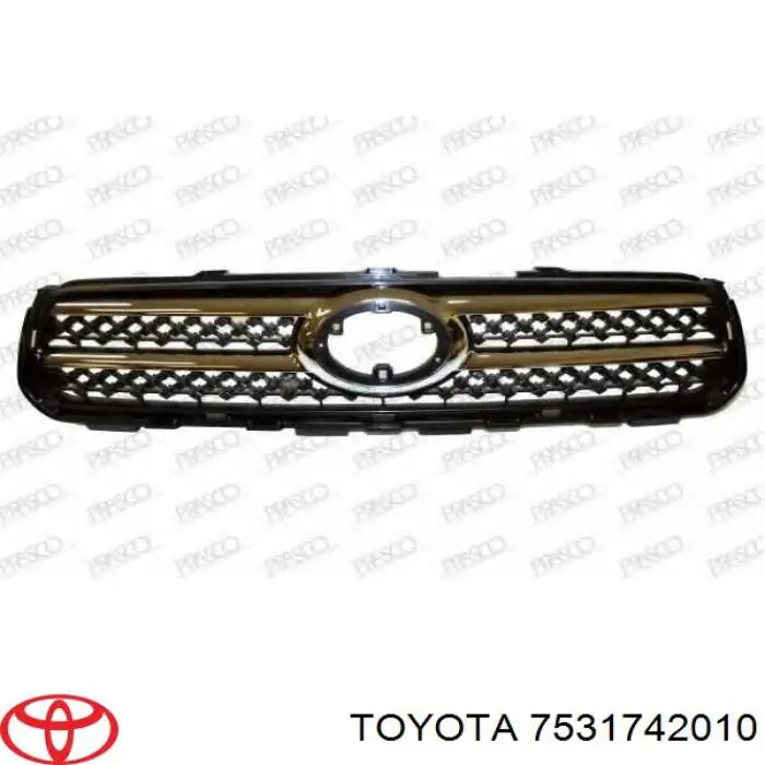 Moldura de rejilla del radiador Toyota 7531742010 precio, desde 76,76 EUR