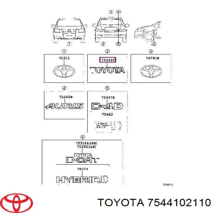 Logo Toyota Auris UKP hatchback (E15) (2007 - 2013) precio, desde 42,85 EUR
