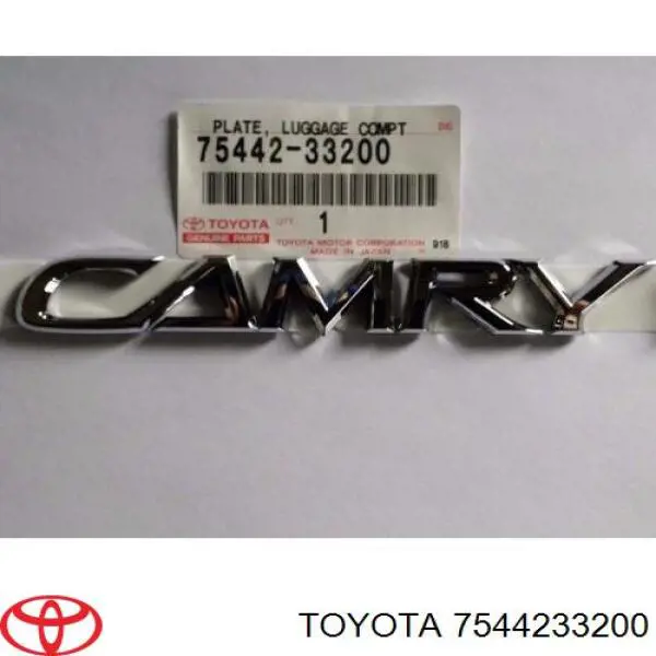 7544233200 Toyota Logotipo de tapa de maletero