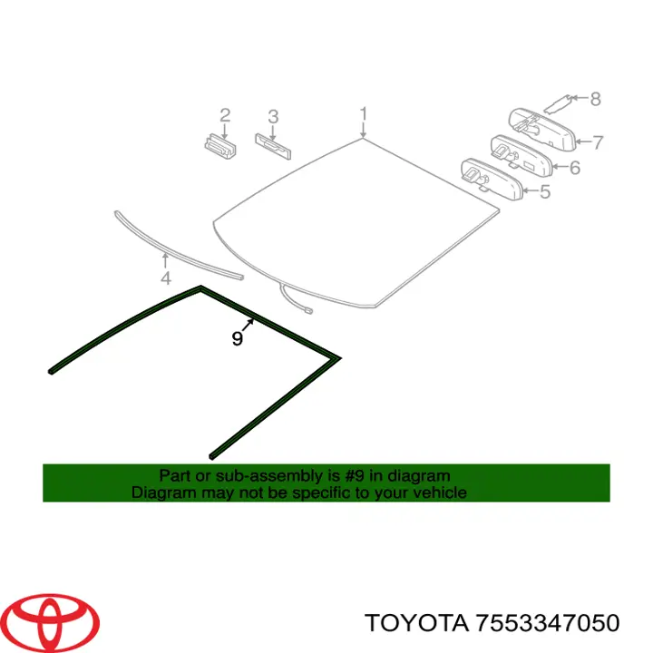 Moldeado del parabrisas Toyota Prius (ZVW30)