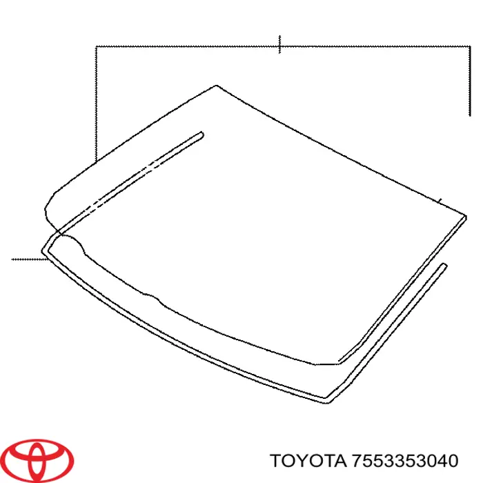 Moldura de parabrisas inferior Toyota 7553353040