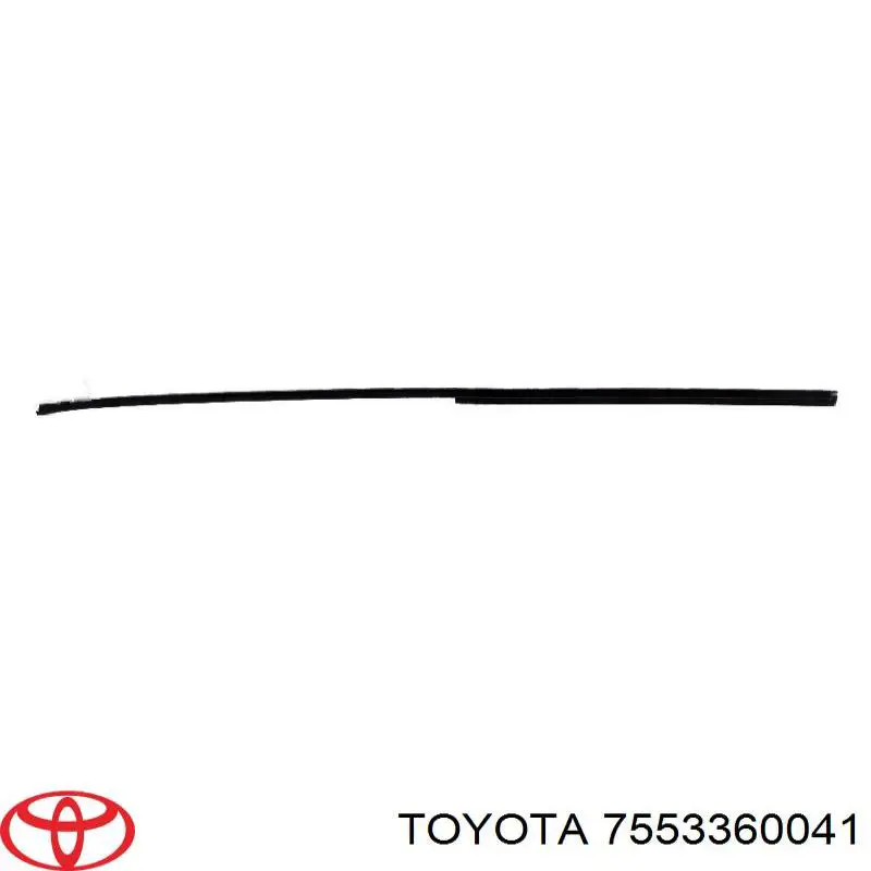 7553360040 Toyota moldura de techo delantera derecha