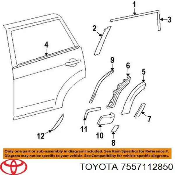 Moldura de luneta trasera para Toyota Corolla (E12)
