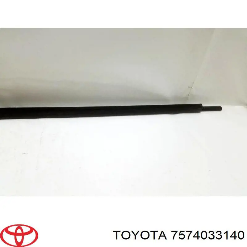 7574033140 Toyota moldura de cristal de la ventana de la puerta trasera izquierda