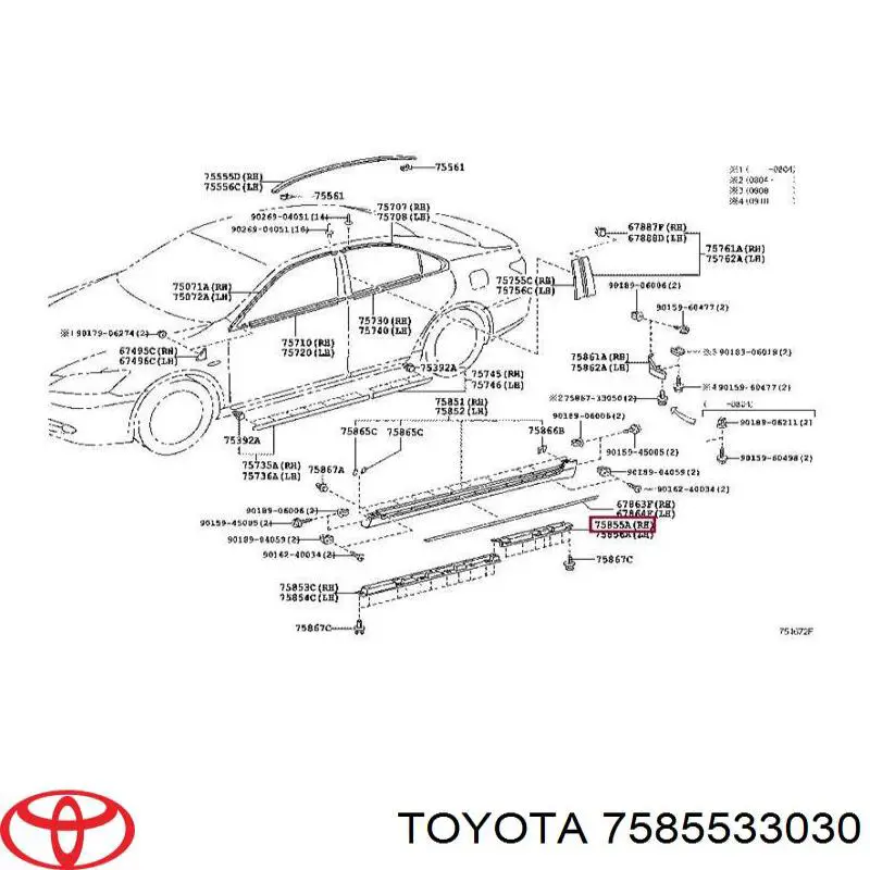 7585533030 Toyota